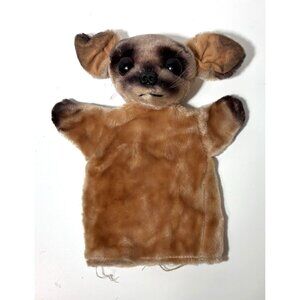 Vintage Kamar CHIHUAHUA Hand Puppet Plush Puppy Dog Tan Brown Japan 9"